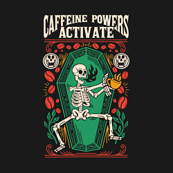 Свитшот хлопковый мужской Caffeine powers activate, цвет: черный — фото 2