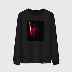 Свитшот хлопковый мужской Вейдер с мечом во тьме, цвет: черный