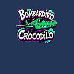 Свитшот хлопковый мужской Бомбардиро крокодило в стиле граффити, цвет: тёмно-синий — фото 2