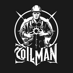 Свитшот хлопковый мужской Нефтяник с шестерёнкой, цвет: черный — фото 2