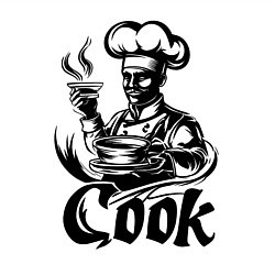 Свитшот хлопковый мужской Повар готовит блюдо, цвет: белый — фото 2