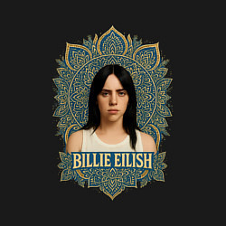 Свитшот хлопковый мужской Билли Айлиш мандала, цвет: черный — фото 2