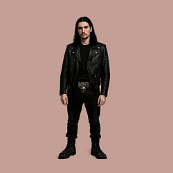 Свитшот хлопковый мужской Bones во весь рост, цвет: пыльно-розовый — фото 2