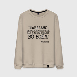 Мужской свитшот Идеально сбалансированный как должно быть во всем