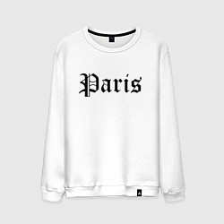 Свитшот хлопковый мужской Paris - France, цвет: белый
