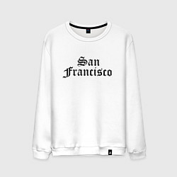 Свитшот хлопковый мужской San Francisco California - USA, цвет: белый