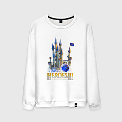 Свитшот хлопковый мужской Heroes of might and magic 3 Tower, цвет: белый