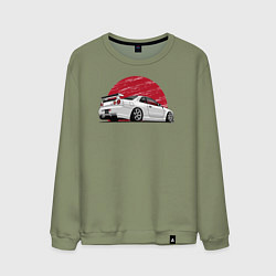 Свитшот хлопковый мужской Nissan Skyline art, цвет: авокадо