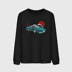 Свитшот хлопковый мужской Toyota MR2, цвет: черный