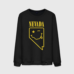 Свитшот хлопковый мужской Nevada Nirvana, цвет: черный