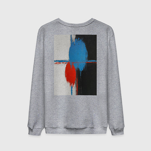 Мужской свитшот Абстрактная картина маслом / Меланж – фото 2