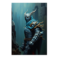 Свитшот хлопковый мужской Рыцарь в броне в стиле Dark Souls, цвет: белый — фото 2