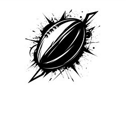 Свитшот хлопковый мужской Мяч для геби черной краской, цвет: белый — фото 2