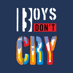 Свитшот хлопковый мужской Мужчины не плачут, цвет: тёмно-синий — фото 2