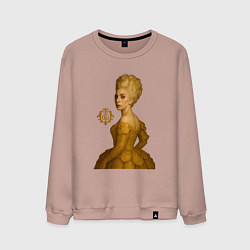 Свитшот хлопковый мужской Lady Gaga retro style, цвет: пыльно-розовый