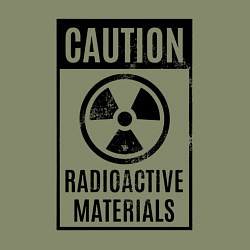 Свитшот хлопковый мужской Осторожно - радиоактивные материалы, цвет: авокадо — фото 2