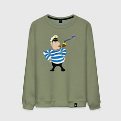 Свитшот хлопковый мужской Морской волк, цвет: авокадо