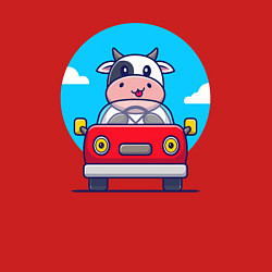 Свитшот хлопковый мужской Коровка водитель, цвет: красный — фото 2