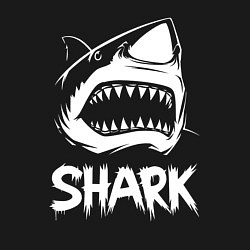 Свитшот хлопковый мужской Агрессивная пасть акулы, цвет: черный — фото 2