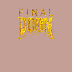 Свитшот хлопковый мужской Doom final gold logo, цвет: пыльно-розовый — фото 2