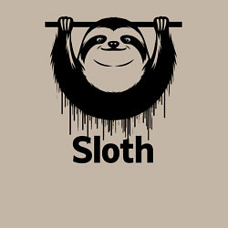 Свитшот хлопковый мужской Ленивец на турнике, цвет: миндальный — фото 2