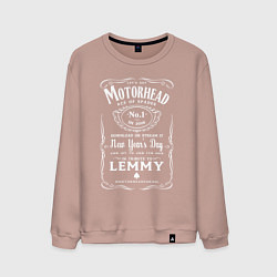 Свитшот хлопковый мужской Motorhead whiskey, цвет: пыльно-розовый