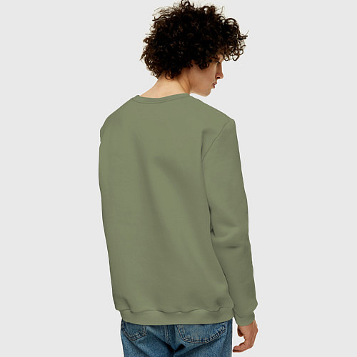 Мужской свитшот Черный гусь / Авокадо – фото 4