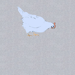 Свитшот хлопковый мужской Курочка голубая, цвет: меланж — фото 2