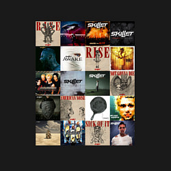 Свитшот хлопковый мужской Skillet - обложки, цвет: черный — фото 2