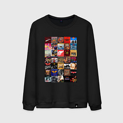 Свитшот хлопковый мужской Aerosmith - обложки, цвет: черный