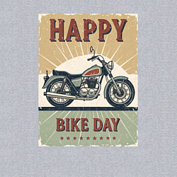 Свитшот хлопковый мужской День мотоцикла, цвет: меланж — фото 2