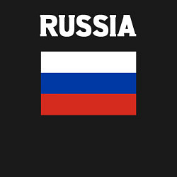 Свитшот хлопковый мужской Russia flag, цвет: черный — фото 2