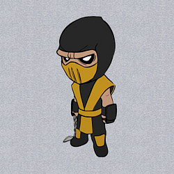 Свитшот хлопковый мужской Scorpion fighter - Mortal Kombat, цвет: меланж — фото 2