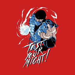 Свитшот хлопковый мужской Саб-зиро проверь свою мощь, цвет: красный — фото 2