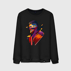 Свитшот хлопковый мужской Джонни Кейдж, цвет: черный