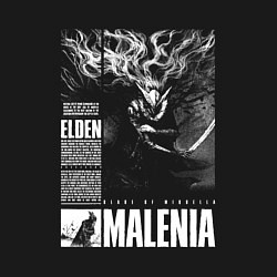 Свитшот хлопковый мужской Malenia - elden ring, цвет: черный — фото 2