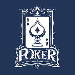 Свитшот хлопковый мужской Покер туз пик, цвет: тёмно-синий — фото 2