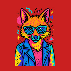 Свитшот хлопковый мужской Лиса Pop Colors, цвет: красный — фото 2