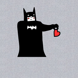 Свитшот хлопковый мужской Сердечко Бэтмена, цвет: меланж — фото 2