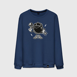 Свитшот хлопковый мужской Bomb basketball, цвет: тёмно-синий