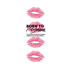 Свитшот хлопковый мужской Born to shine - губы, цвет: белый — фото 2