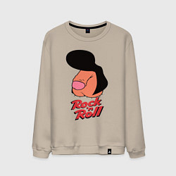 Мужской свитшот Логотип rock n roll мем