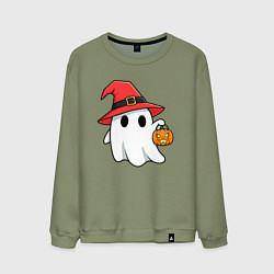 Мужской свитшот Призрак в красной шляпе