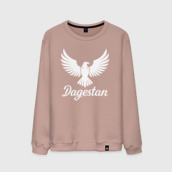 Свитшот хлопковый мужской Белый орел Дагестана, цвет: пыльно-розовый