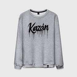 Мужской свитшот Казань черной краской