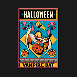 Свитшот хлопковый мужской Halloween vampire bat, цвет: черный — фото 2