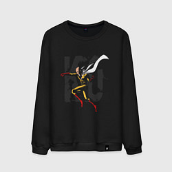 Свитшот хлопковый мужской Ванпанчмен КО, цвет: черный