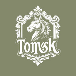 Свитшот хлопковый мужской Томская лошадь, цвет: авокадо — фото 2