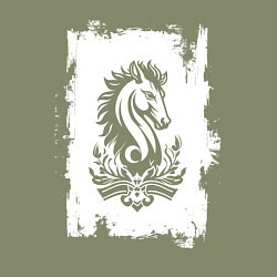 Свитшот хлопковый мужской Белый жеребец, цвет: авокадо — фото 2