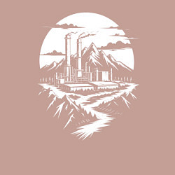 Свитшот хлопковый мужской Завод в горах, цвет: пыльно-розовый — фото 2